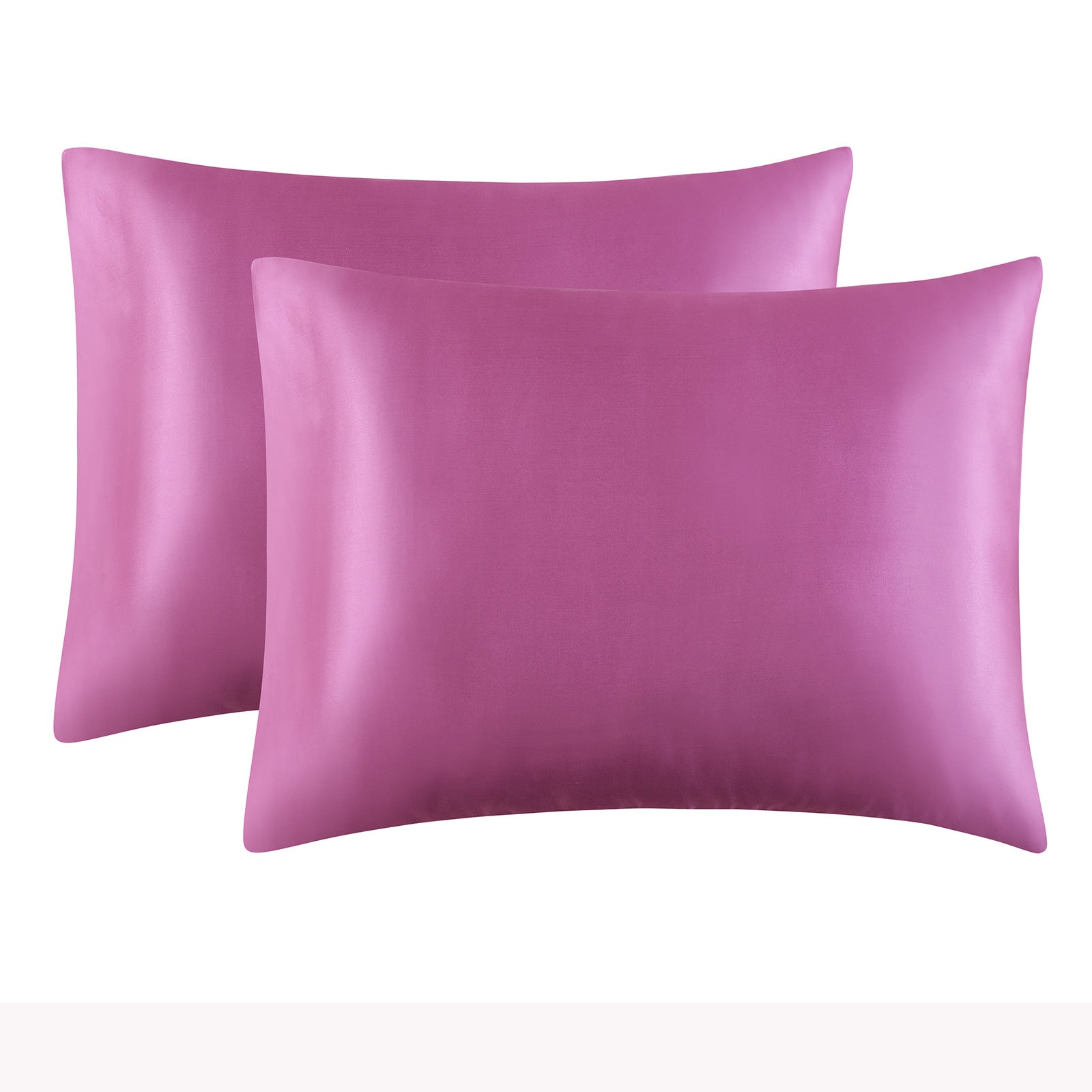Solid Color Satin Imitation Silk Pillowcase - Calm Cloud Bedding